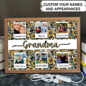 Personalized Upload Your Family Photo Light Frame Canvas Printed HTHVQ23463