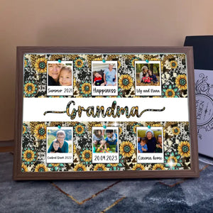 Personalized Upload Your Family Photo Light Frame Canvas Printed HTHVQ23463