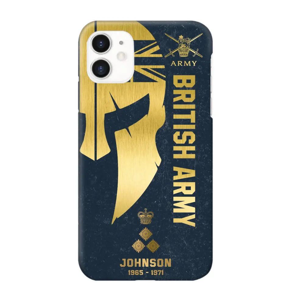 Personalized British Armed Force Veteran Phone Case Printed QTKH475