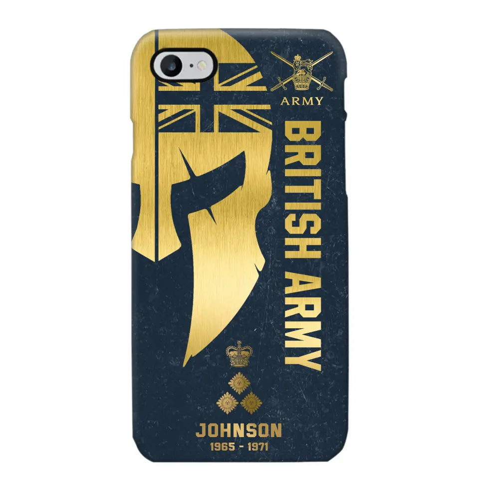 Personalized British Armed Force Veteran Phone Case Printed QTKH475