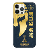 Personalized British Armed Force Veteran Phone Case Printed QTKH475