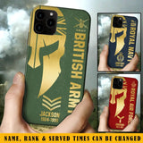 Personalized British Armed Force Veteran Phone Case Printed QTKH475