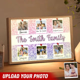 Personalized Upload Your Family Photo The Smith Family Light Frame Canvas Printed HTHVQ23495