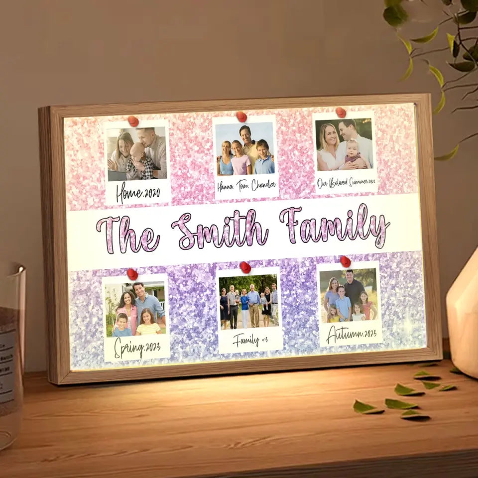 Personalized Upload Your Family Photo The Smith Family Light Frame Canvas Printed HTHVQ23495