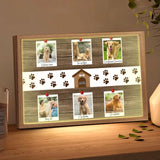 Personalized Dog Upload Photo Light Frame Canvas Printed HTHVQ23502