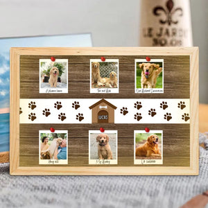 Personalized Dog Upload Photo Light Frame Canvas Printed HTHVQ23502