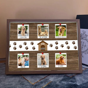 Personalized Dog Upload Photo Light Frame Canvas Printed HTHVQ23502