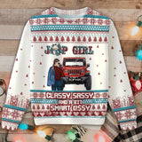 Personalized Jeep Girl Classy Sassy And A Bit Smart Assy Christmas Gift Sweater Printed MTHN23510