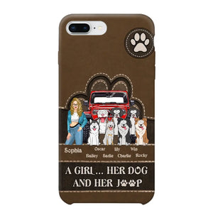 Personalized A Girl Her Dog And Her Jeep Jeep Girl Phonecase Printed NMTKVH23514