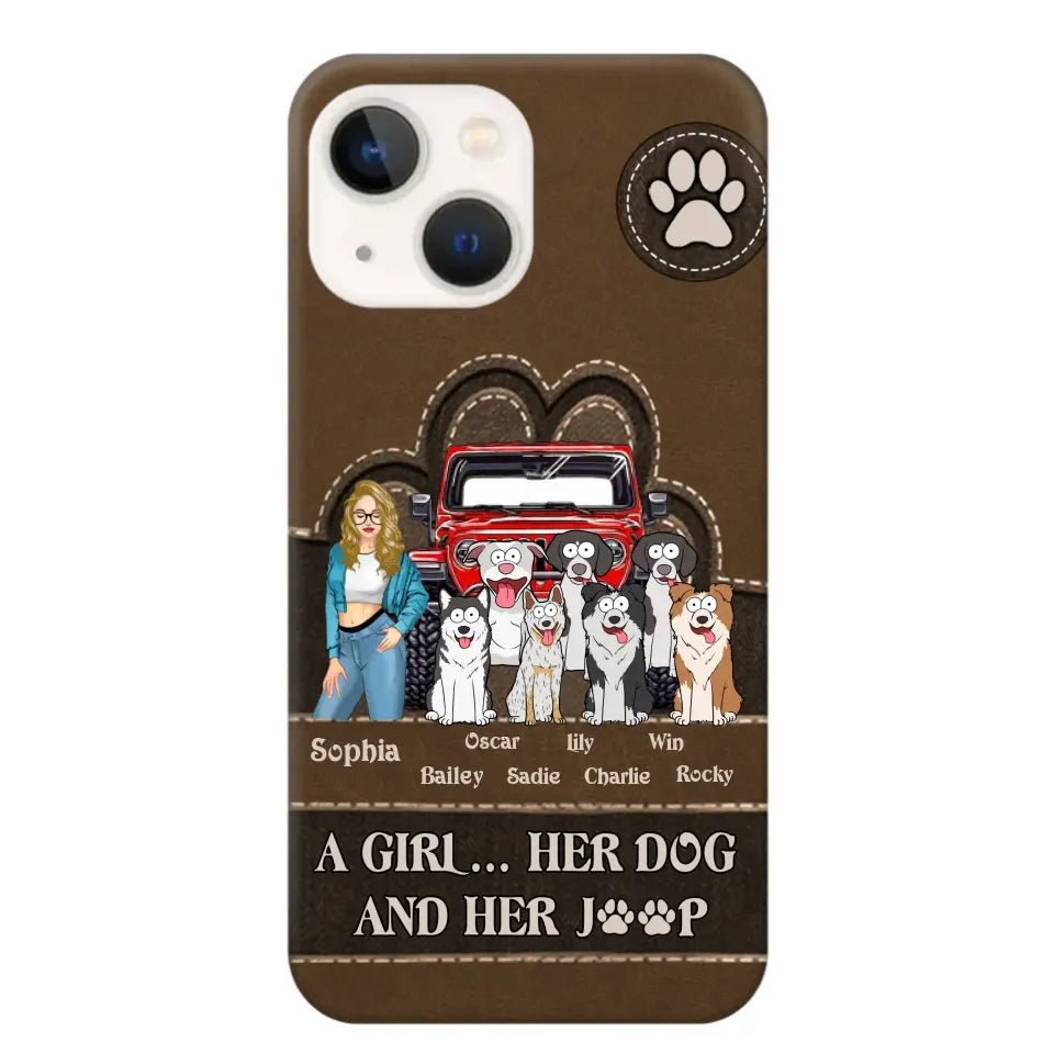 Personalized A Girl Her Dog And Her Jeep Jeep Girl Phonecase Printed NMTKVH23514