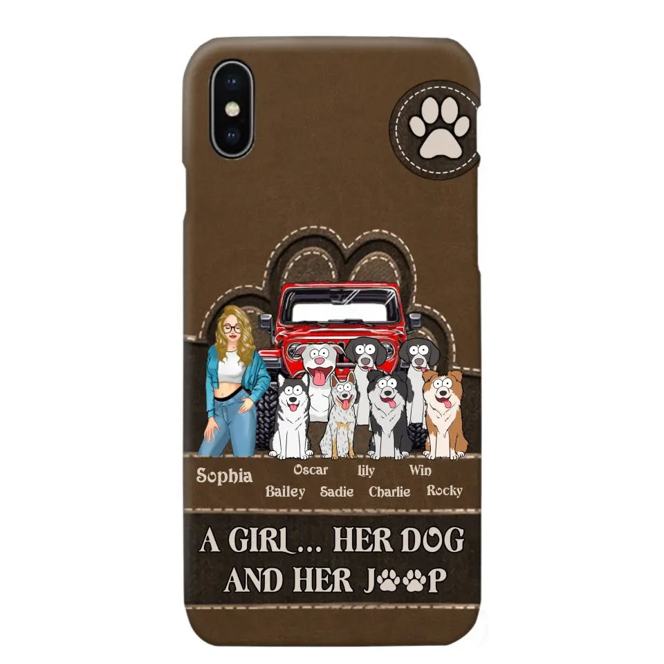 Personalized A Girl Her Dog And Her Jeep Jeep Girl Phonecase Printed NMTKVH23514