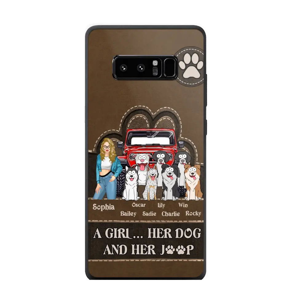 Personalized A Girl Her Dog And Her Jeep Jeep Girl Phonecase Printed NMTKVH23514