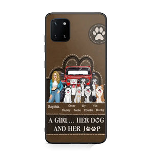 Personalized A Girl Her Dog And Her Jeep Jeep Girl Phonecase Printed NMTKVH23514