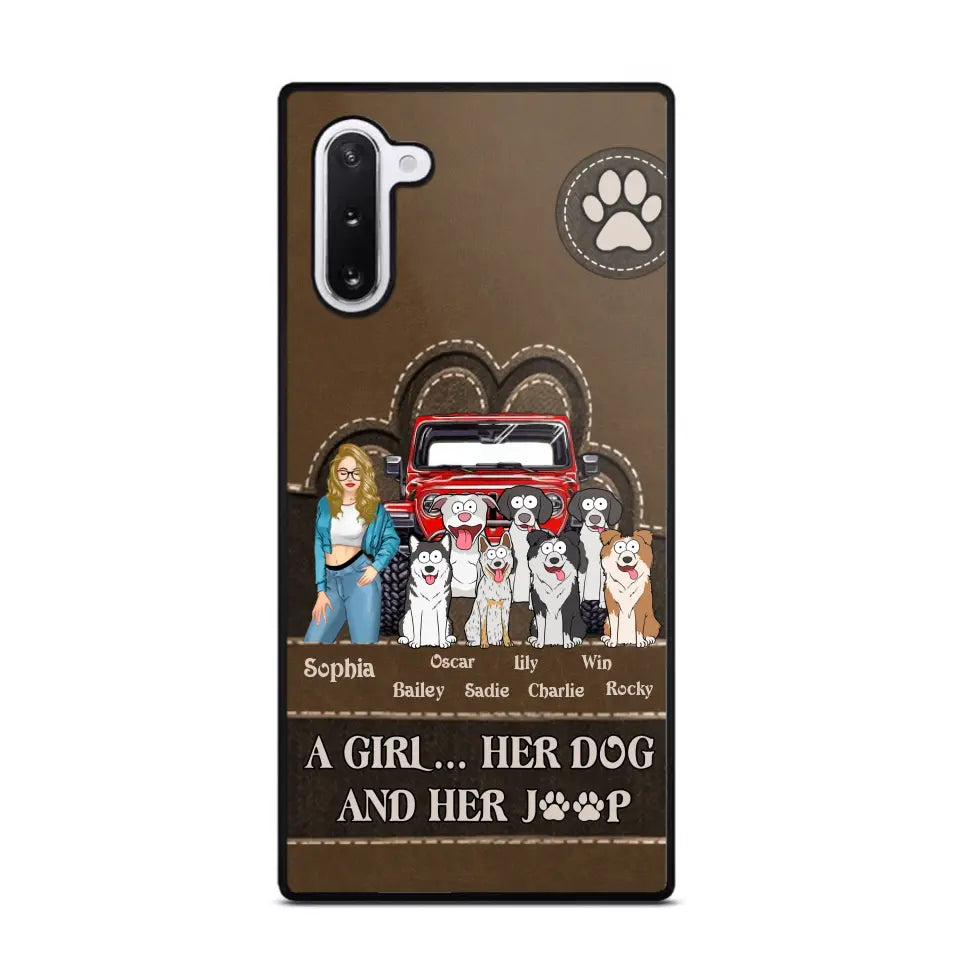 Personalized A Girl Her Dog And Her Jeep Jeep Girl Phonecase Printed NMTKVH23514