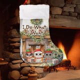 Personalized I Do What I Want Custom Cat Names Cat Lovers Xmas Gift Christmas Stocking Printed HTHHN23531