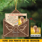 Personalized Upload Your Dog Photo A Letter From Heaven Dog Lovers Gift Xmas Gift Wood Ornament Printed HTHKVH23548