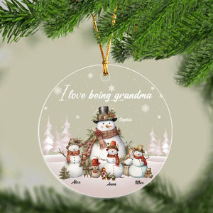 Personalized I Loving Being Grandma Acrylic Ornament Printed HTHHN23569