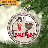 Personalized Role Model 2023 Supportive Dedicated Inspiring Passionate Mentor Chaos Coordinator Hard Working Wooden Ornament Printed LDMVQ23565