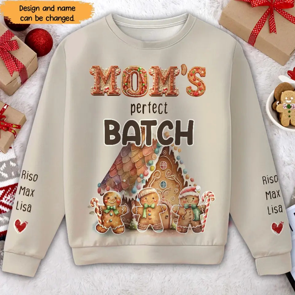 Personalized Mom's Perfect Batch Custom Kid Names Sweater Printed MTHN23571