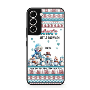 Personalized Grandma's Little Snowmen Custom Kid Names Phonecase Printed MTPN23524