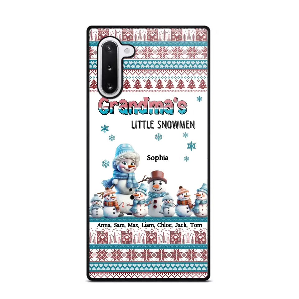 Personalized Grandma's Little Snowmen Custom Kid Names Phonecase Printed MTPN23524