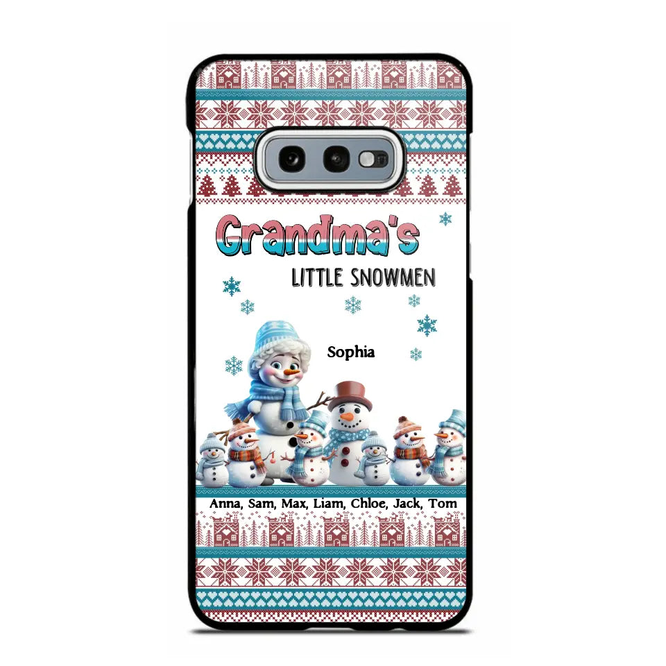 Personalized Grandma's Little Snowmen Custom Kid Names Phonecase Printed MTPN23524