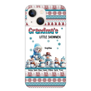 Personalized Grandma's Little Snowmen Custom Kid Names Phonecase Printed MTPN23524