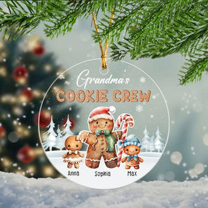 Personalized Grandma & Cookie Crew Ginger Bread Acrylic Ornament Printed HTHHN23592