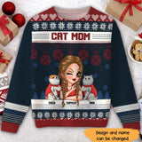 Personalized Cat Mom Grandma Sweater Printed TQTHN23538