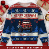 Personalized Merry Jeepmas Christmas Gift Sweater Printed LDMKVH23505
