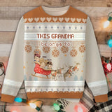 Personalized This Grandma Belongs To Ugly Sweater Printed NTMTHN23606