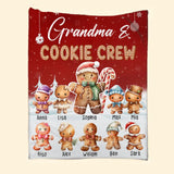 Personalized Grandma & Cookie Crew Sherpa or Fleece Blanket Printed HTHHN23608