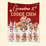 Personalized Grandma & Cookie Crew Sherpa or Fleece Blanket Printed HTHHN23608