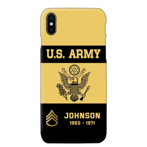 Personalized US VET Rank Camo with Logo  Phonecase Printed QTPN23597