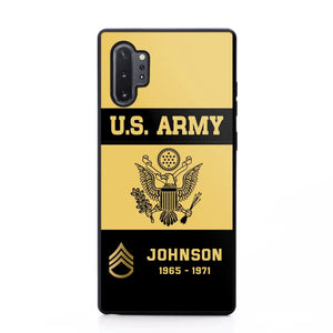 Personalized US VET Rank Camo with Logo  Phonecase Printed QTPN23597