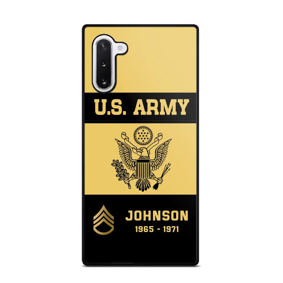 Personalized US VET Rank Camo with Logo  Phonecase Printed QTPN23597