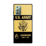 Personalized US VET Rank Camo with Logo  Phonecase Printed QTPN23597