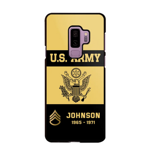 Personalized US VET Rank Camo with Logo  Phonecase Printed QTPN23597