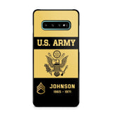 Personalized US VET Rank Camo with Logo  Phonecase Printed QTPN23597