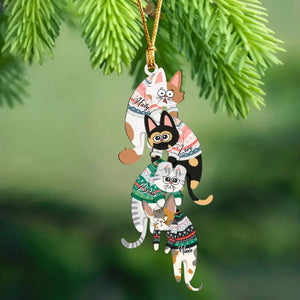 Personalized Cat Hanging Christmas Ornament Funny Cats For Cat Lovers 23616