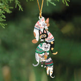 Personalized Cat Hanging Christmas Ornament Funny Cats For Cat Lovers 23616