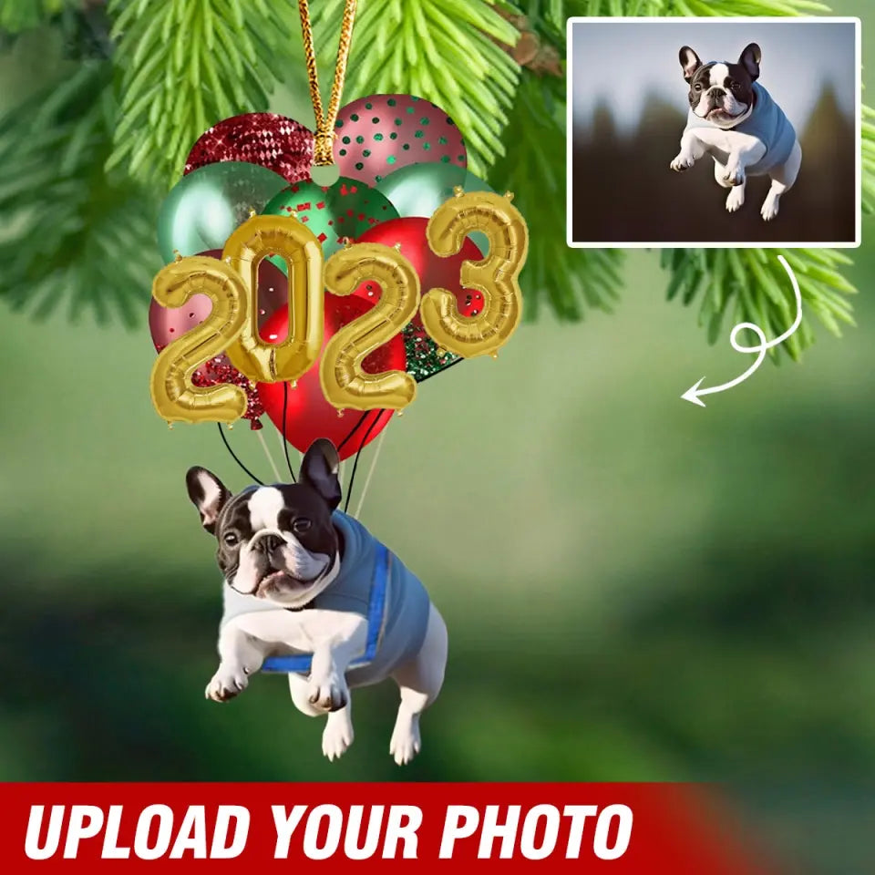 Personalized Upload Your Dog Photo Dog Hanging Balloons Acrylic Ornament Printed VQ23632