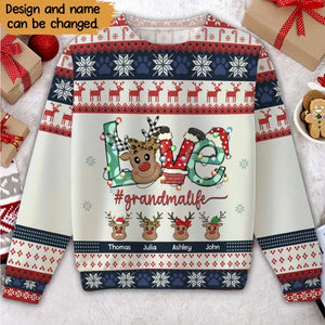 Personalized Love Grandmalife Ugly Sweater Printed HTHVQ23652