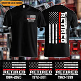 Personalized US Firefighter Retired Served Time T-shirt 2D Printed KVH23661