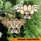 Personalized Upload Your Dog Photo In Loving Memory Wooden Ornament Printed PTN23680