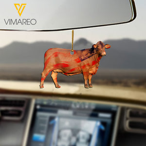 BEEF MASTER CATTLE CAR HANGING ORNAMENT