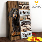 PERSONALIZED DACHSHUND DOG CANVAS AUG-MA23