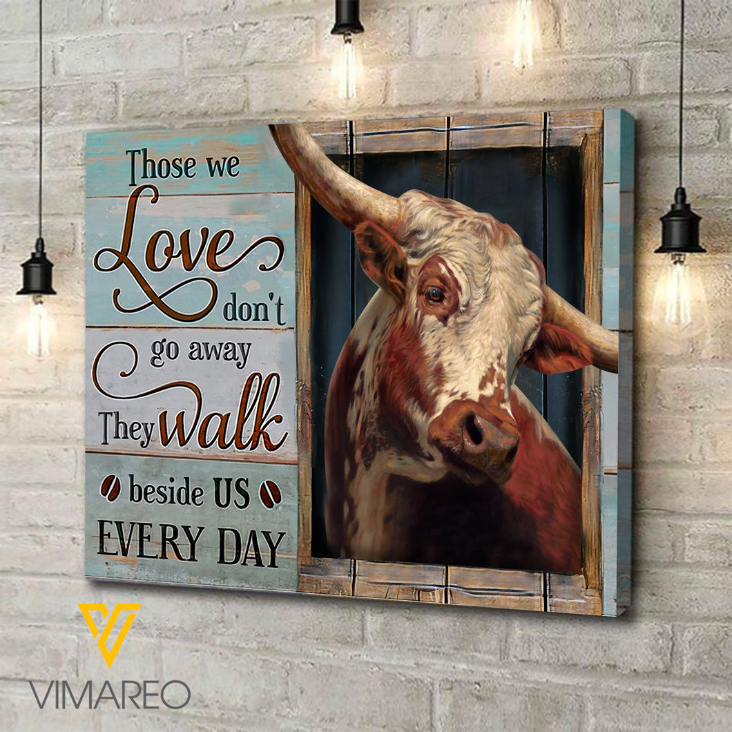 TEXAS LONGHORN CATTLE CANVAS LC