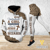 DECEMBER GIRL BLOOD OF JESUS COMBO HOODIE / LEGGING PRINTED 3D