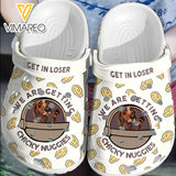 GET IN LOSER  DACHSHUND DOG CLOG SLIPPER SHOES RUBBER BOTTOM